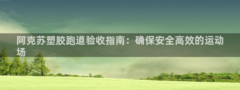 尊龙现金一下指导AG发财网：阿克苏塑胶跑道验收指南：
